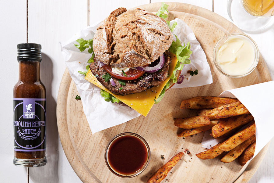 carolina reaper chili burger