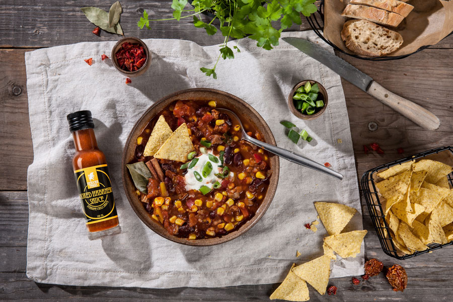 smoked habanero mit chili con carne