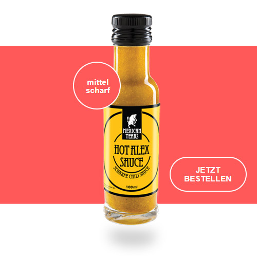 hot alex chili-sauce mit eigenen namen