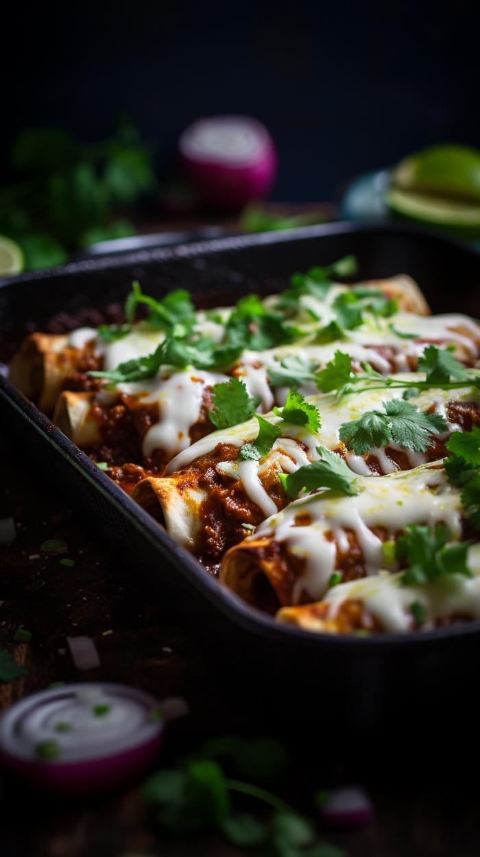 Hackfleisch-Enchiladas | Schmackhaft