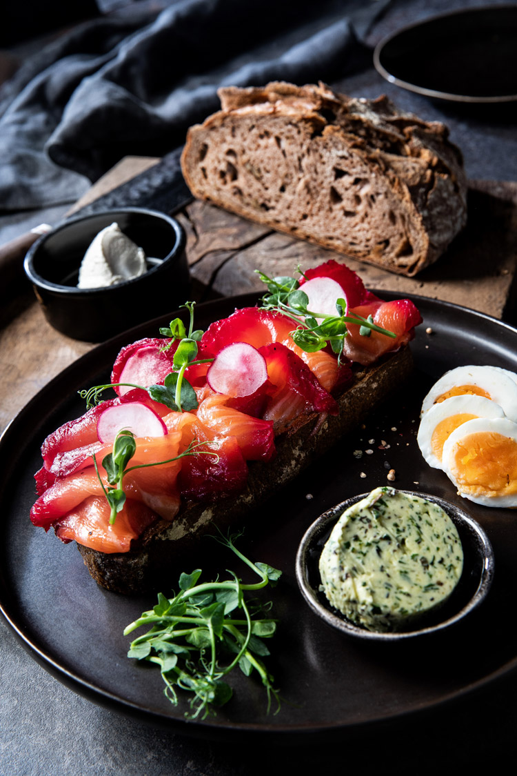 Rote Beete Gravet Lachs Mexican Tears