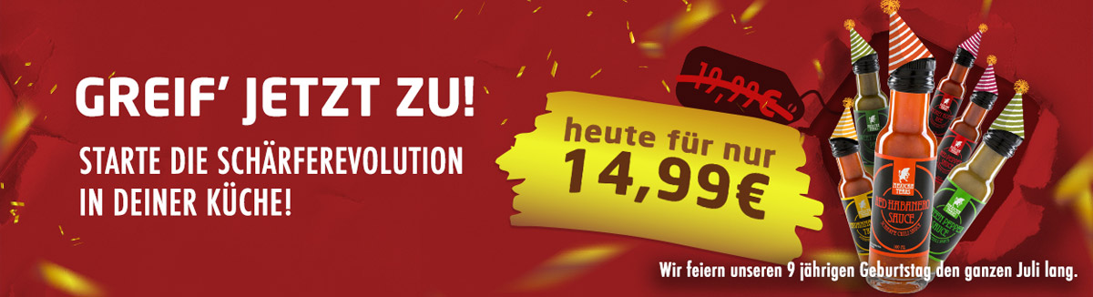 geburtstagsbanner scharfe sauce mittlere box