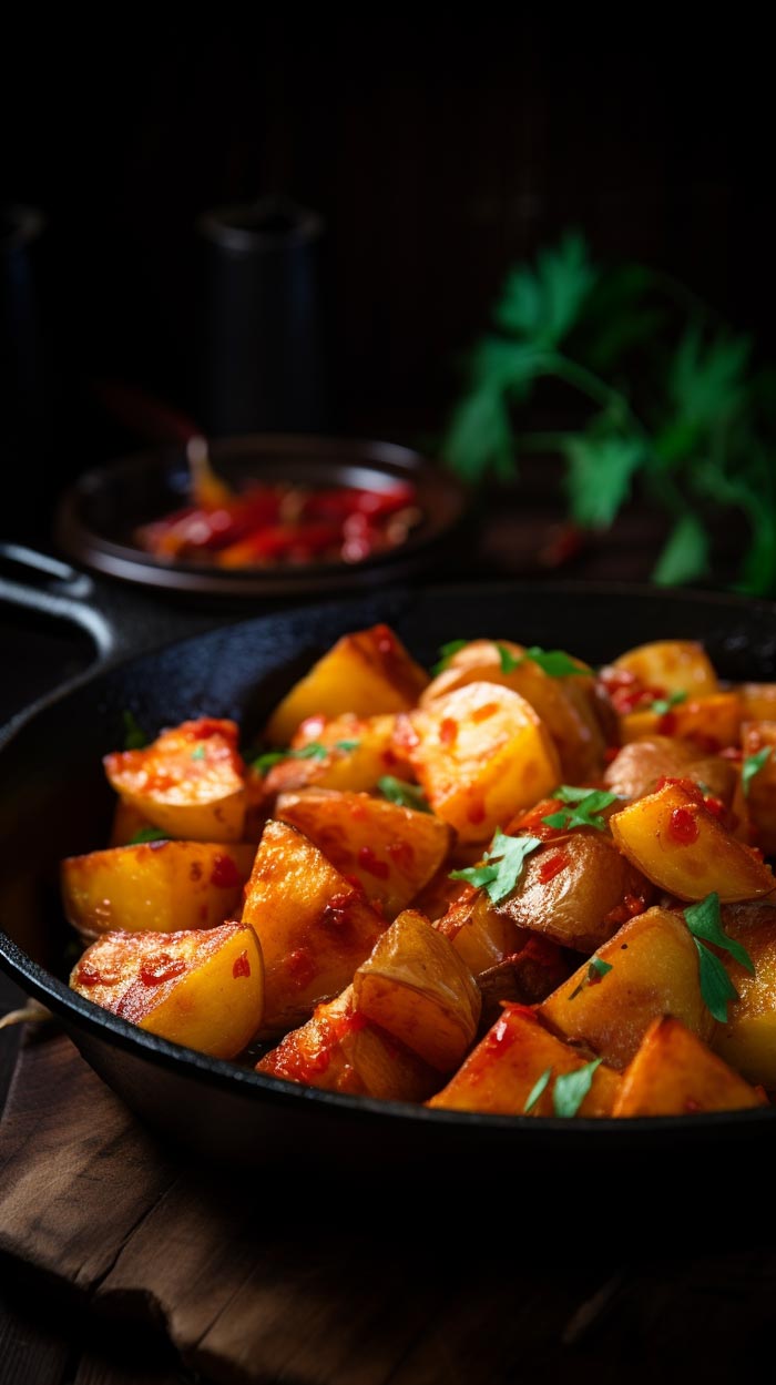 Patatas Bravas schoen illuminiert